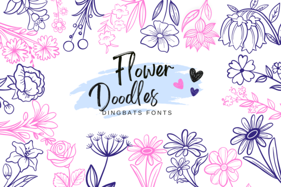Flower Doodles Font: A Sketch-Style Typeface for Creative Projects
