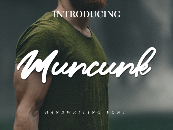 Muncunk Font: A Handwritten Typeface for Bold Branding